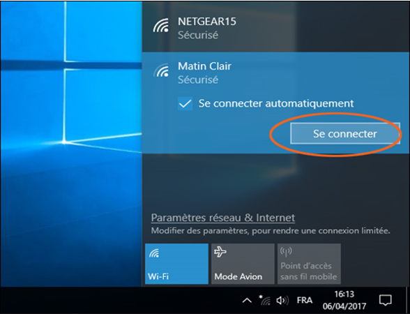 connexion wifi