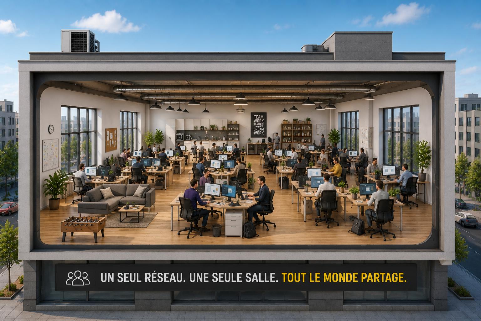 Réseau ouvert et partagé