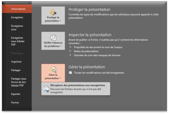 Récupération automatique